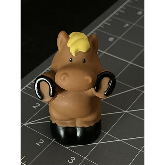 Fisher-Price Other - Fisher Price Little People Standing Brown Horse Yellow Mane Hard To Find